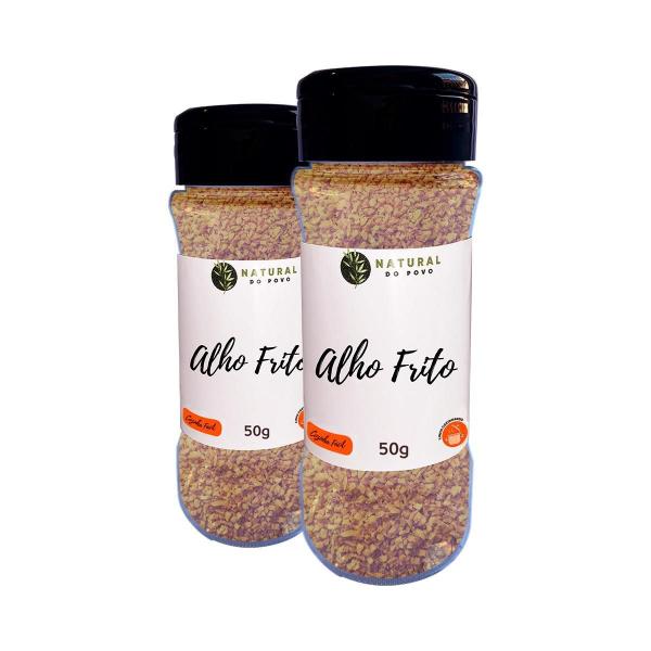 Imagem de Alho Frito Kit 2 Qualidade Premium Pote Com Dosador 50G