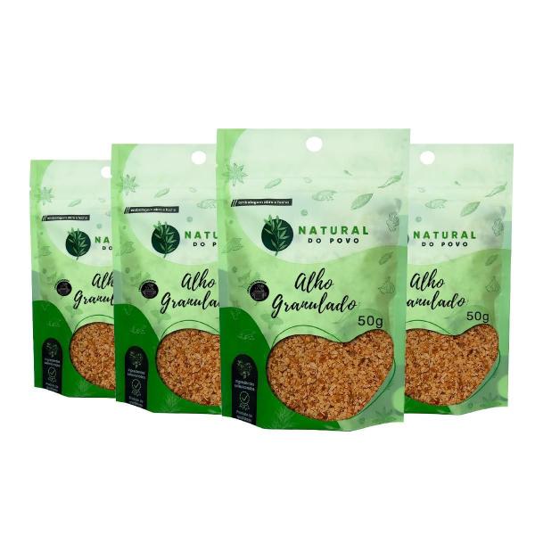 Imagem de Alho Granulado Pouch 100% Natural Kit 4 Premium 50G