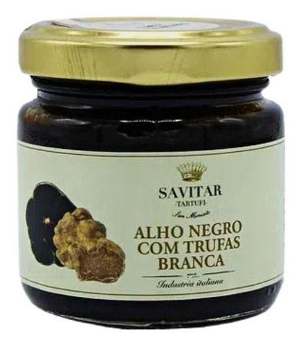 Imagem de Alho Negro com Trufas Branca Savitar Tartufi Italiano 100g