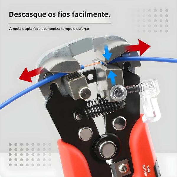 Imagem de Alicate Automático para Stripar, Cortar e Crimpar Fios - Ferramenta Profissional para Eletricistas