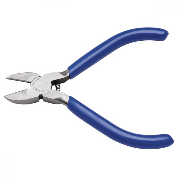 Imagem de Alicate com Corte Diagonal 4" Tramontina Basic Aço Especial com Empunhadura em PVC Azul