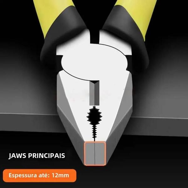 Imagem de Alicate Cortador de Fio Multifuncional - Ponta de Agulha e Friso Diagonal