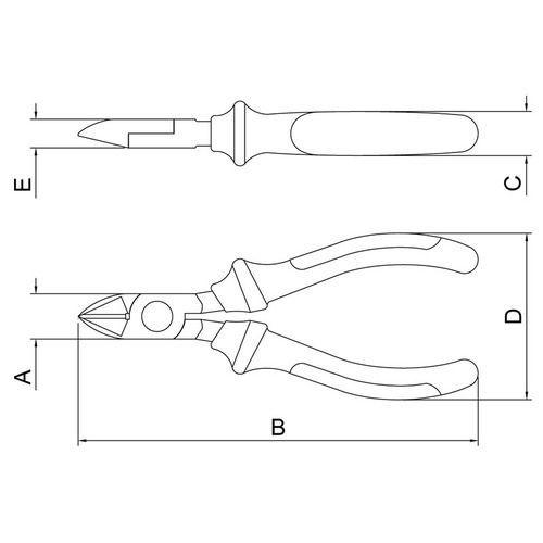 Imagem de Alicate Corte Diagonal Isolado 1.000 V 6 Tramontina 44003106