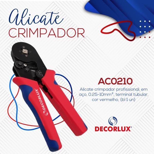 Imagem de Alicate Crimpador Para Terminal Tubular E Ilhós Com Catraca