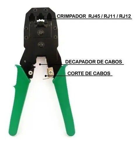 Imagem de Alicate Crimpador Rj45 Rj11 Cabo Rede Desencapar Importado