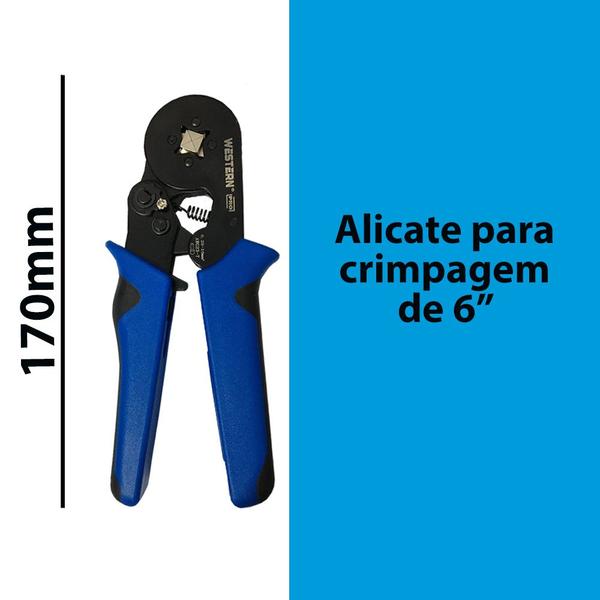 Imagem de Alicate Crimpar Prensa Terminal  Tubular Ilhos de 0,25 a 10