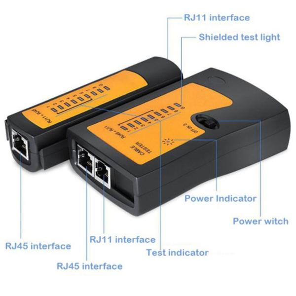 Imagem de Alicate Crimpar+Testador Cabo+100 Conector RJ45 Cat6+Capas