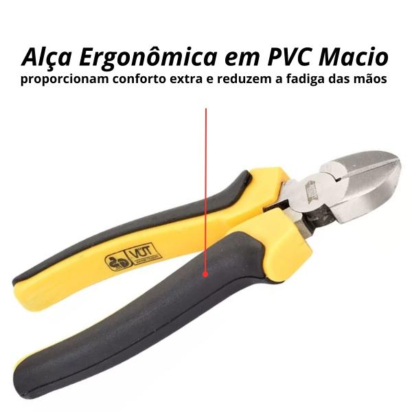 Imagem de Alicate de Corte 6" Diagonal Profissional Cabo Emborrachado  Fertak