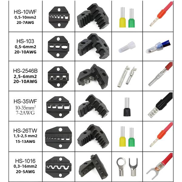 Imagem de Alicate de Crimpar de Alta Dureza para Conector de 230mm - Ferramenta para Terminais