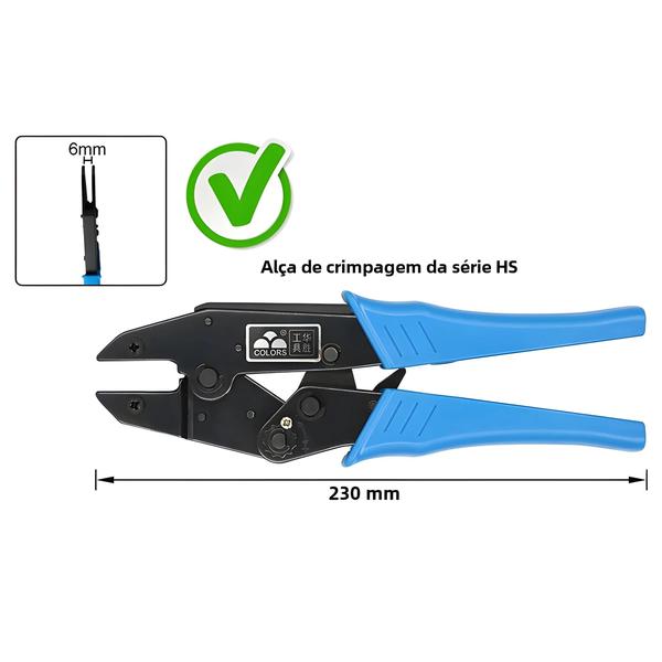 Imagem de Alicate de Crimpar de Alta Dureza para Conector de 230mm - Ferramenta para Terminais