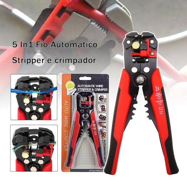 Imagem de Alicate de Eletricista Automático: Decapador Crimpador Descascador Profissional