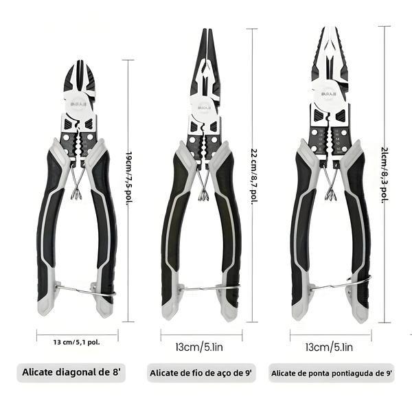 Imagem de Alicate de Fio de Aço Industrial Multifuncional - Alicate de Corte Diagonal