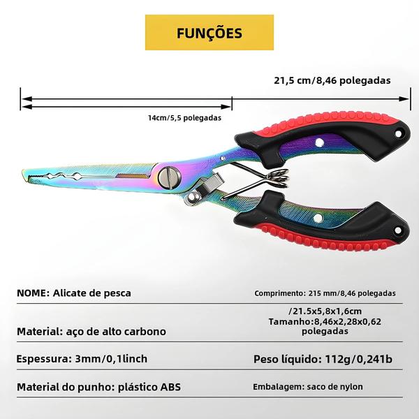 Imagem de Alicate de Peixe Ergonômico Antiderrapante - Alta Resistência e Multifuncional