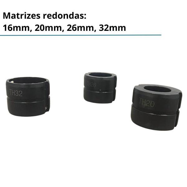 Imagem de Alicate de Prensar Tubo Multicamadas c/ Matrizes 16/20/26/32 mm Tubular Importway Iwaptm