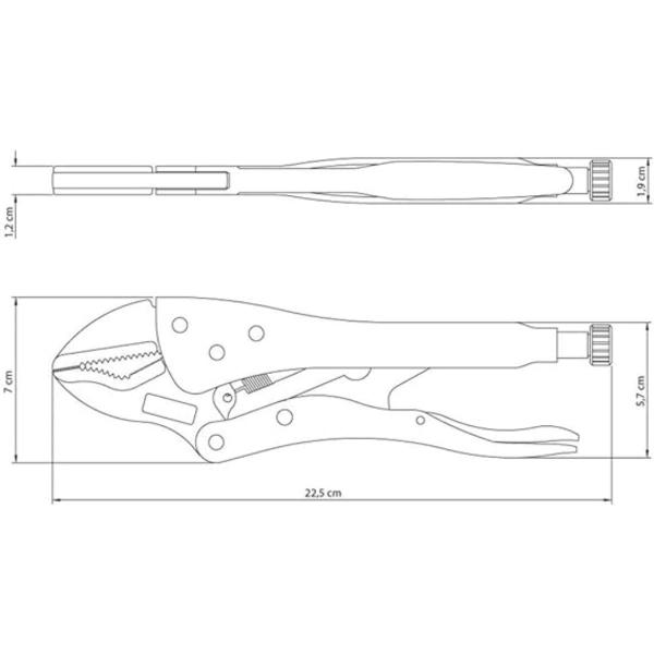 Imagem de Alicate de Pressão Mordente Triangular 10" - Tramontina Master