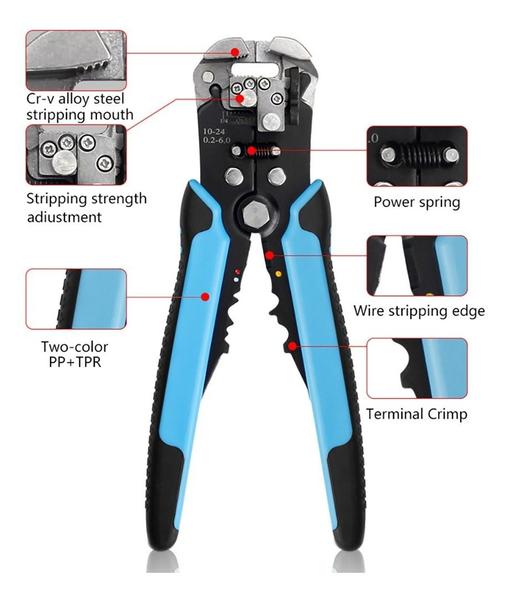 Imagem de Alicate Desencapador Decapador Cortador E Crimpador De Fios Cabos Corte Crimpar Universal
