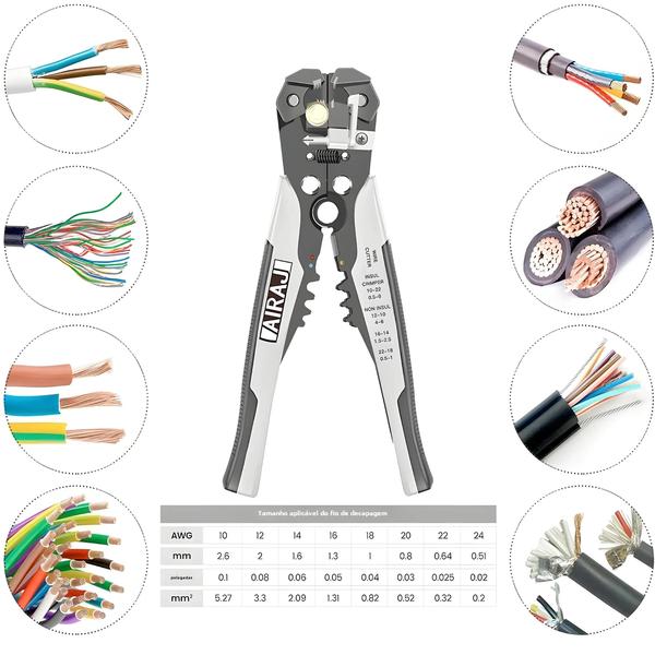 Imagem de Alicate Diagonal Multifuncional Airaj - Cortador de Fio e Arame