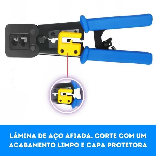 Imagem de Alicate Easy Crimp Rj45 / Rj11 / Rj12 Com Catraca Auxiliar