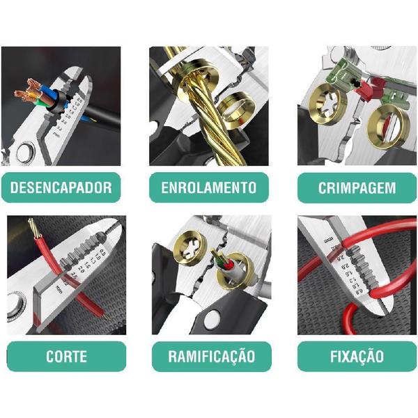 Imagem de Alicate Eletricista Multiuso 6 Em 1 (61,0016) - Noll