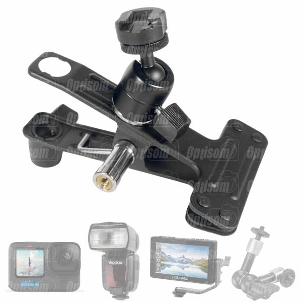 Imagem de Alicate Garra Super Clamp Greika Com Ballhead Sapata Para Monitor Flash Magic Arm