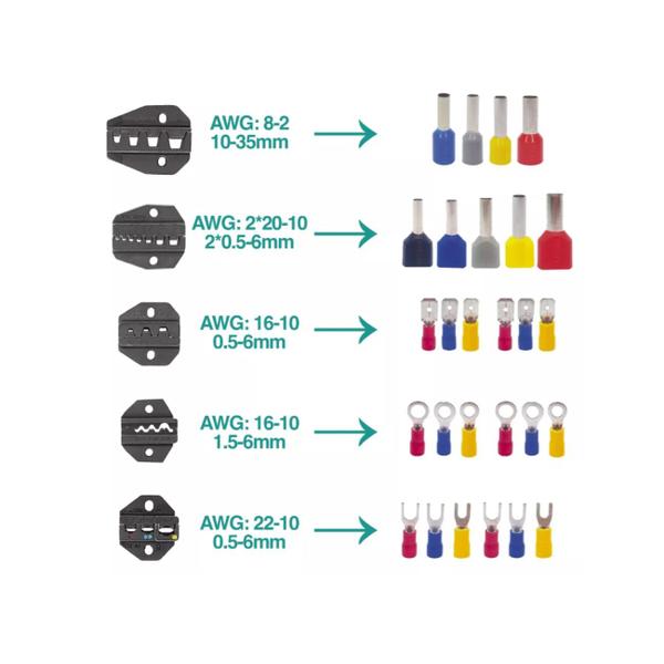 Imagem de Alicate Multifuncional Para Terminal Elétrico Ilhós  8 em 1