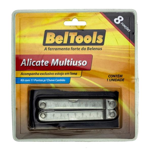 Imagem de Alicate Multiuso Aço Inox 8 Funções Beltools