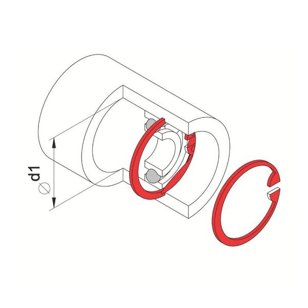 Imagem de Alicate para Anéis Interno Reto 5" Tramontina PRO