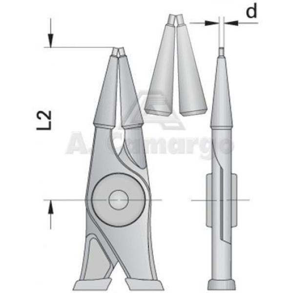Imagem de Alicate para anel interno reto sem mola - GEDORE
