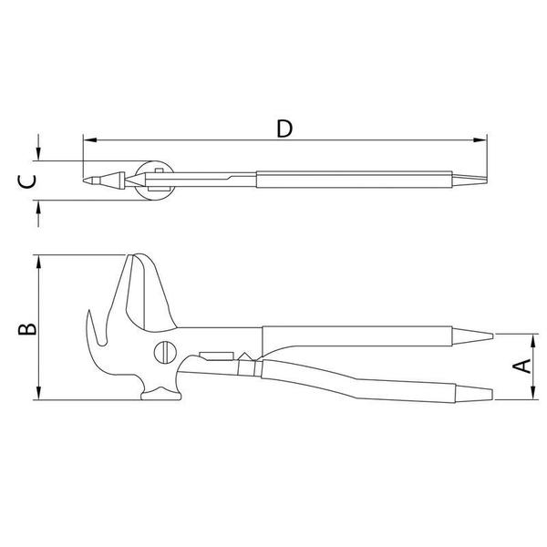 Imagem de Alicate para balanceamento de rodas 10 tramontina