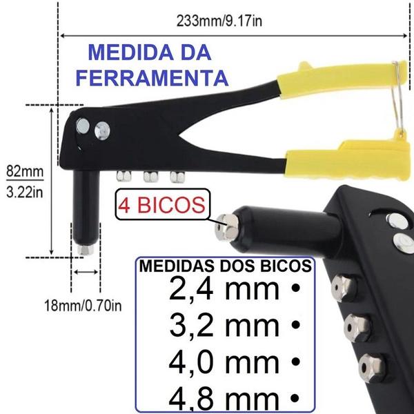 Imagem de Alicate Rebitador 9,5 Polegadas 4 Bicos EDA 8VJ