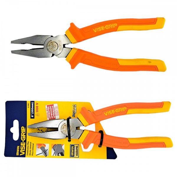 Alicate Universal Irwin Profissional Cromo Vanadio 8'' 1000V. 13981 Imagem de Alicate Universal Irwin Profissional Cromo Vanadio 8'' 1000V. 13981