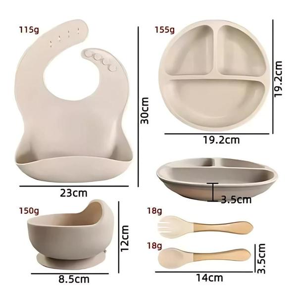 Alimentação Cativante: Conjunto de Silicone para Bebês - Phoenix Imagem de Alimentação Cativante: Conjunto de Silicone para Bebês