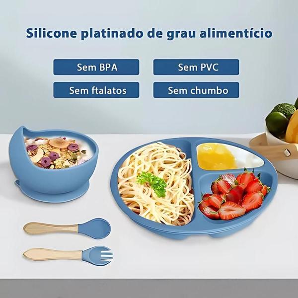 Alimentação Cativante: Conjunto de Silicone para Bebês - Phoenix Imagem de Alimentação Cativante: Conjunto de Silicone para Bebês