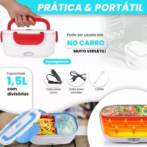 Imagem de Alimentação Conveniente: Marmita Elétrica Lancheira 110v 12v Portátil 110v