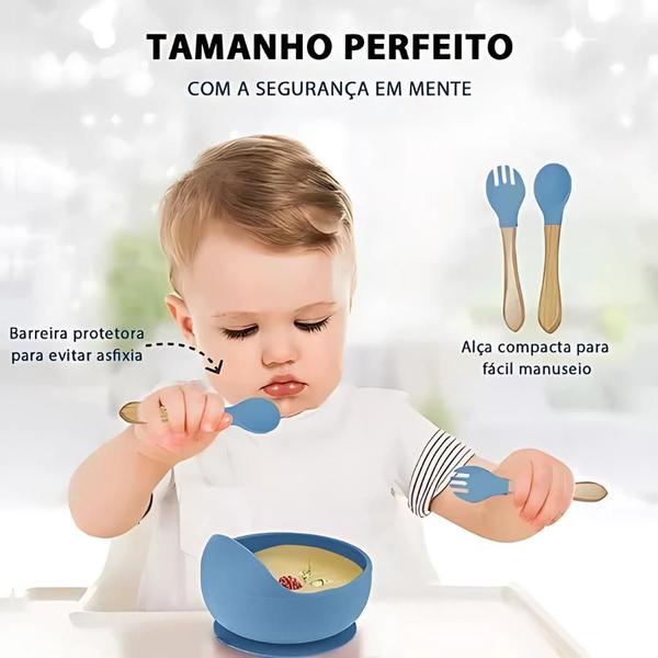 Imagem de Alimentação Feliz: Conjunto Sustentável De Silicone Bebês