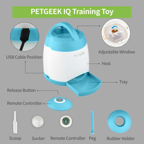 Imagem de Alimentador automático para cães Toy, dispensador interativo de guloseimas PETGEEK