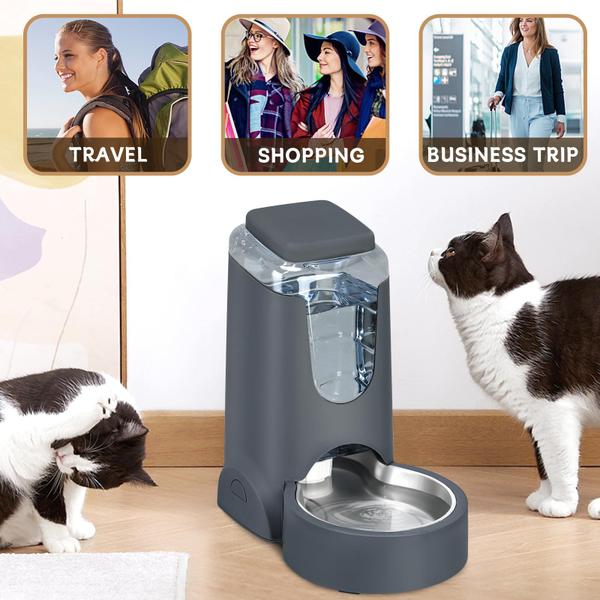 Imagem de Alimentador automático para gatos e dispensador de água HWONMTE 4L x 2