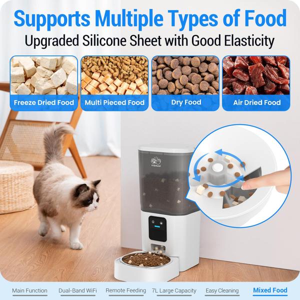 Imagem de Alimentador automático para gatos Frienhund 5G WiFi 7L com Alexa -29 Cup