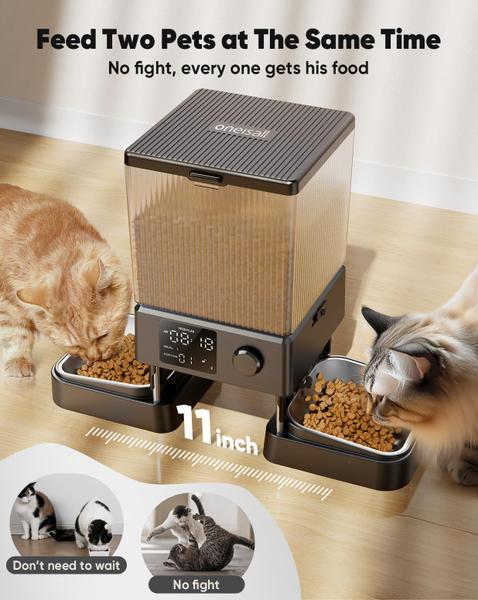 Imagem de Alimentador automático para gatos oneisall para 2 gatos com capacidade de 5L