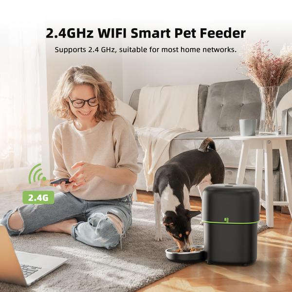 Imagem de Alimentador automático para gatos Yuposl com APP 2,4 GHz WiFi 2L/2,03 kg