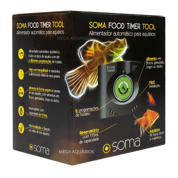 Imagem de Alimentador automático peixes Soma aquário 6 programações