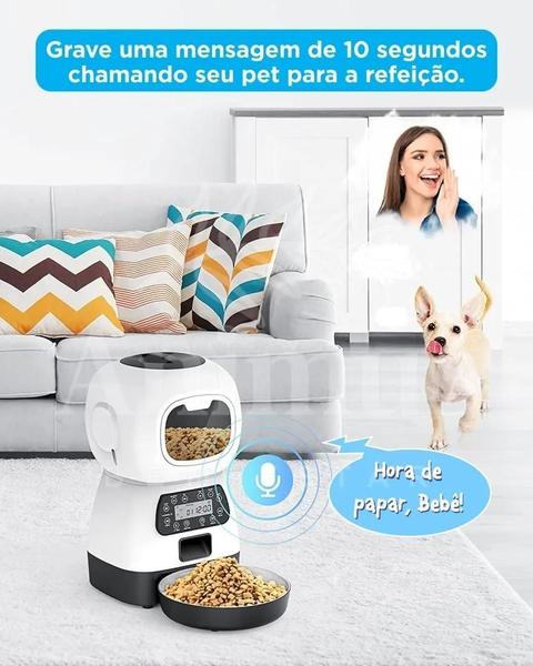 Imagem de Alimentador Comedouro Automático Cães Gatos Pet Programável