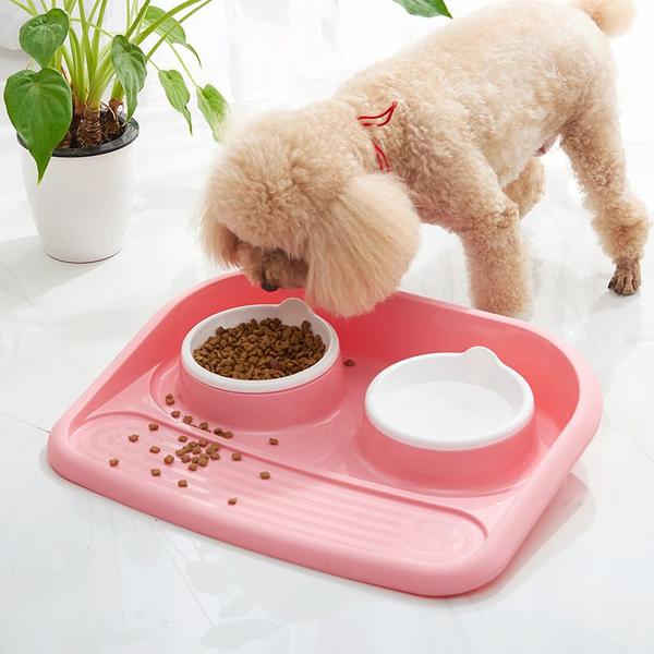 Imagem de Alimentador de cães bebendo tigelas para cães gatos pet food bowl Alimentação de cães