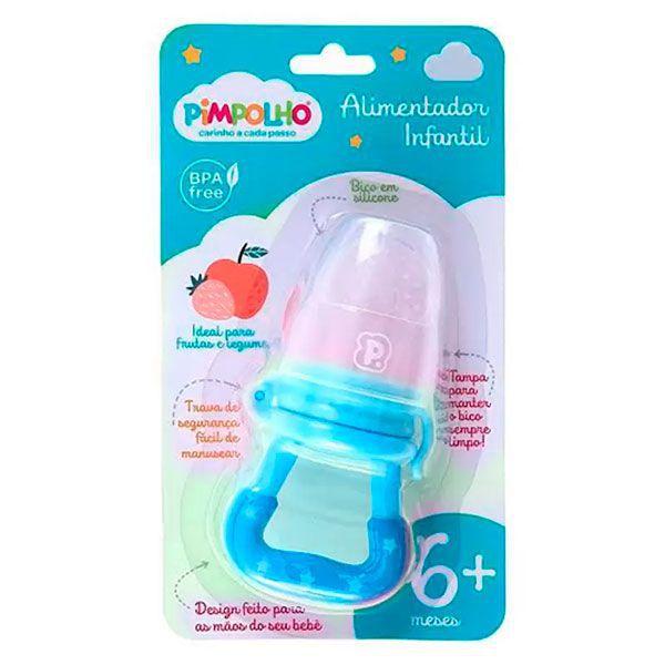 Imagem de Alimentador Infantil pimpolho bico de Silicone azul 6 Meses free BPA