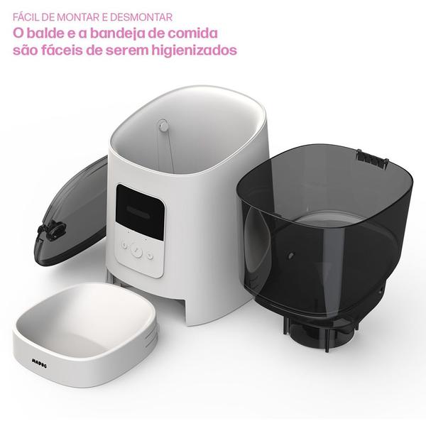 Imagem de Alimentador Inteligente Automático Programável MADOG Comedouro Pet para Cães e Gatos