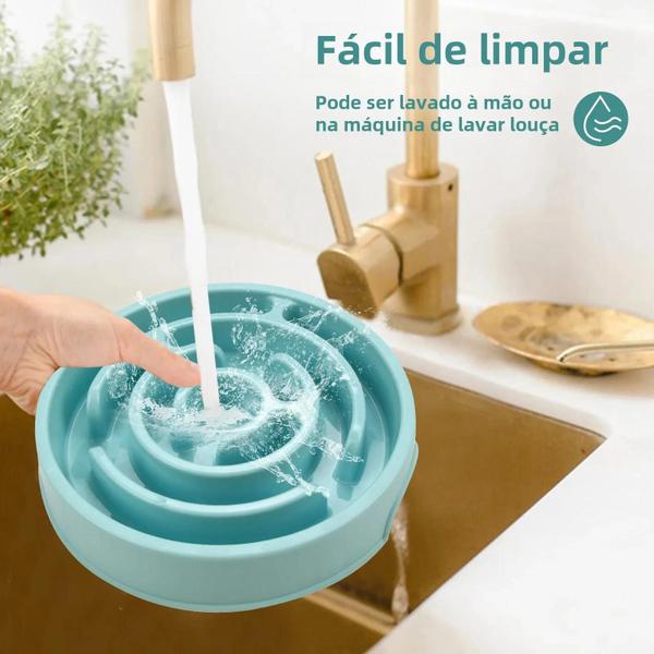 Imagem de Alimentador Lento para Cães - Anti-engasgo, Antiderrapante e Ecológico