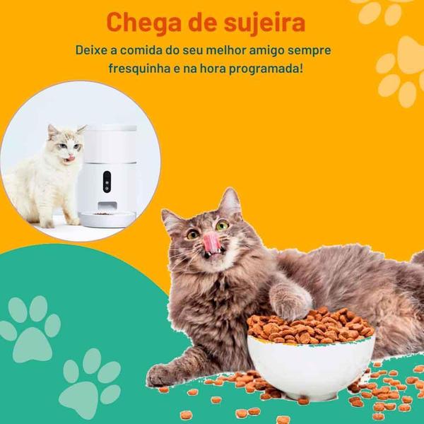 Imagem de Alimentador Pet Cães E Gatos Dispenser Automático Wifi App