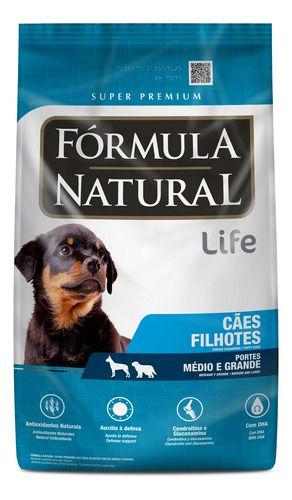 Imagem de Alimento Fórmula Natural Super Premium Life Para Cachorro Filhote De Raça Média E Grande Sabor Mix Em Sacola De 15kg