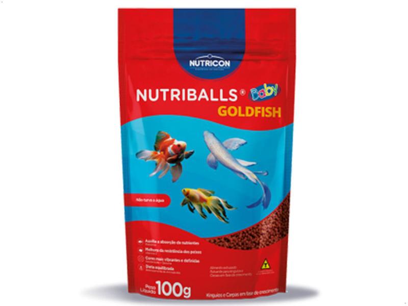 Imagem de Alimento P/ Peixes Nutriballs Baby Goldfish Nutricon 100g