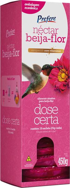 Alimento Pássaros Néctar Beija-Flor 450g Sanhaço Saíra Cambacica Vitaminas Dose Certa - Prefere Imagem de Alimento Pássaros Néctar Beija-Flor 450g Sanhaço Saíra Cambacica Vitaminas Dose Certa